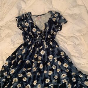 Blue sunflower dress